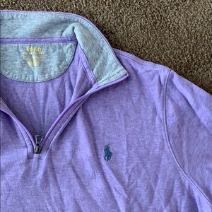 Polo zip neck sweat shirt size L